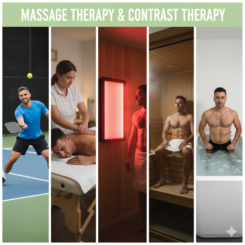 Massage and CTS blog Pickleball Game Strong with Massage and Contrast Therapy
